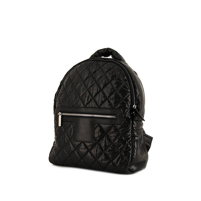 Chanel CHANEL Coco Cocoon PM Tote Bag Nylon / Leather Black