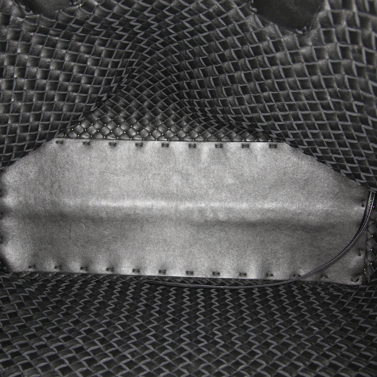 Shopping bag Bottega Veneta Cadat modello medio in pelle intrecciata nera - Detail D2