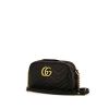 Bolso bandolera Gucci GG Marmont modelo pequeño en cuero acolchado negro - 00pp thumbnail