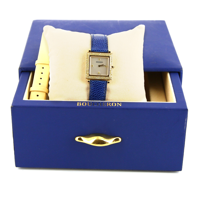 Boucheron Carrée watch in yellow gold Circa 2000