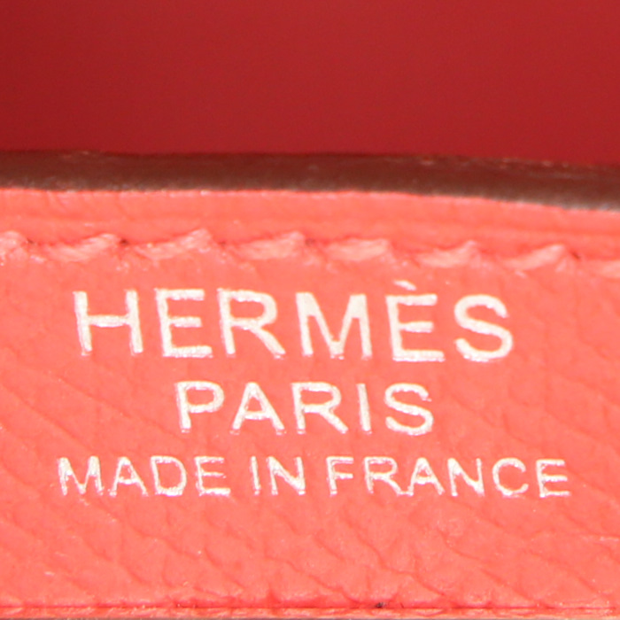 Hermes Kelly 32 cm handbag in pink Jaipur epsom leather - Detail D3