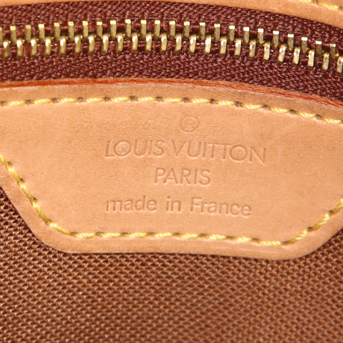 Louis Vuitton Looping handbag in brown monogram canvas and natural leather - Detail D3