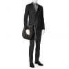 Louis Vuitton Bastille shoulder bag in grey damier canvas and black leather - Detail D1 thumbnail