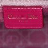 Sac porté épaule ou main Dior Lady Dior grand modèle en tweed rose et cuir rose - Detail D4 thumbnail