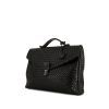 Bottega Veneta briefcase in black braided leather - 00pp thumbnail
