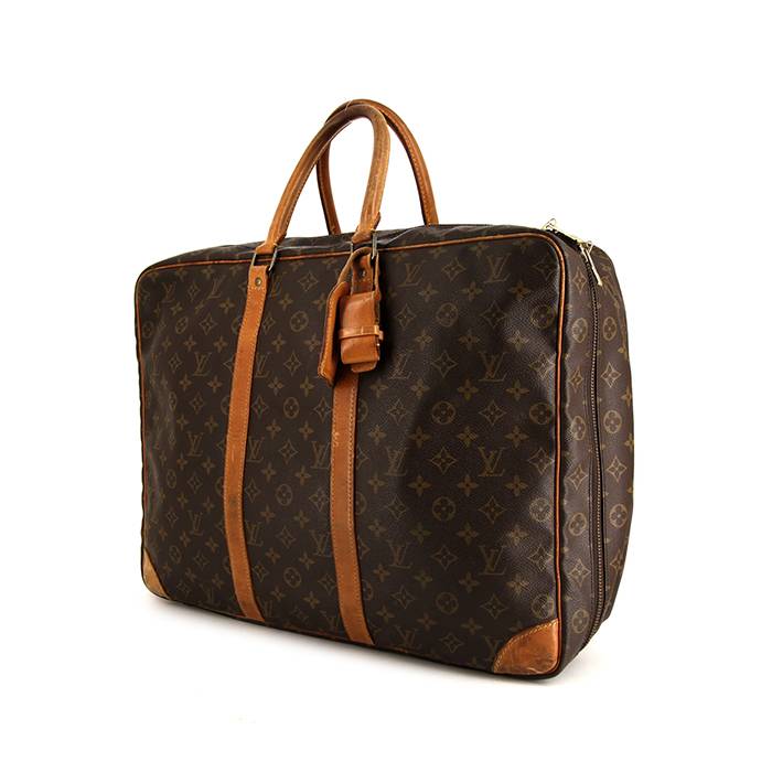 Louis Vuitton Cruiser 50 travel bag in brown monogram canvas and natural  leather