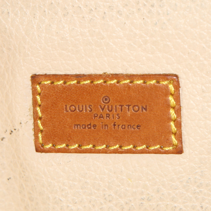 Louis Vuitton Sirius 50 soft suitcase in brown monogram canvas and natural leather - Detail D3