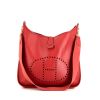 Hermes Evelyne large model shoulder bag in red epsom leather - 360 thumbnail
