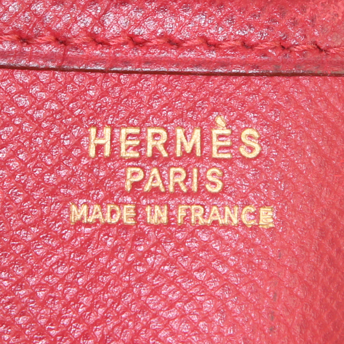 Hermes Evelyne large model shoulder bag in red epsom leather - Detail D3