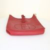 Borsa a tracolla Hermes Evelyne modello grande in pelle Epsom rossa - Detail D4 thumbnail