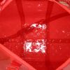 Sac de voyage Louis Vuitton Keepall Editions Limitées en vinyle dégradé rouge et vinyle rouge - Detail D3 thumbnail