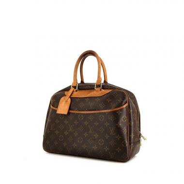 Bolso de mano Louis Vuitton Deauville en lona Monogram marrón y cuero natural