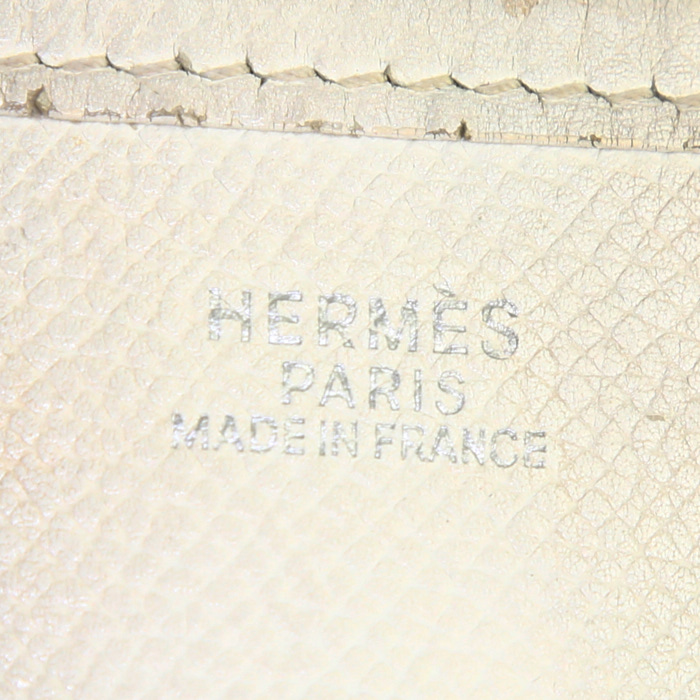 Bolso bandolera Hermes Evelyne modelo pequeño en cuero epsom blanco - Detail D2