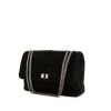 Chanel 2.55 shoulder bag in black felt lined whool - 00pp thumbnail