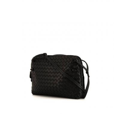 Bolso bandolera Bottega Veneta Nodini en cuero negro