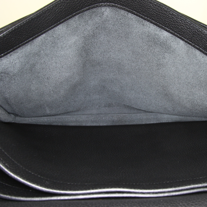 Hermès Sac à dépêches briefcase in black togo leather - Detail D2
