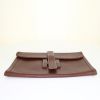 Hermes Jige pouch in brown epsom leather - Detail D4 thumbnail