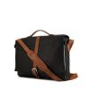 Hermès briefcase in black leather and brown leather - 00pp thumbnail