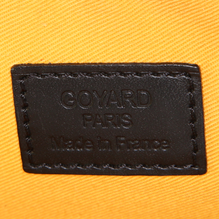 Bolsito de mano Goyard en tela Goyardine negra - Detail D3