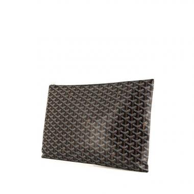 Goyard Senat medium pouch in black/tan color