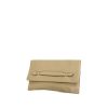 Hermès Pliplat pouch in green Sauge Swift leather - 00pp thumbnail