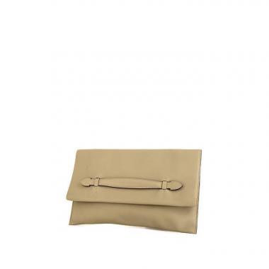 Pochette Hermès Pliplat en cuir Swift vert Sauge