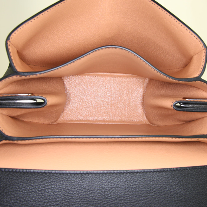 Borsa a tracolla Hermès Opli in pelle nera - Detail D2