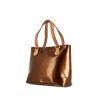 Shopping bag Louis Vuitton Houston in pelle verniciata monogram marrone e pelle naturale - 00pp thumbnail