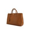 Prada Galleria large model handbag in brown leather saffiano - 00pp thumbnail