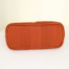 Hermès Valparaiso handbag in orange leather and orange canvas - Detail D4 thumbnail