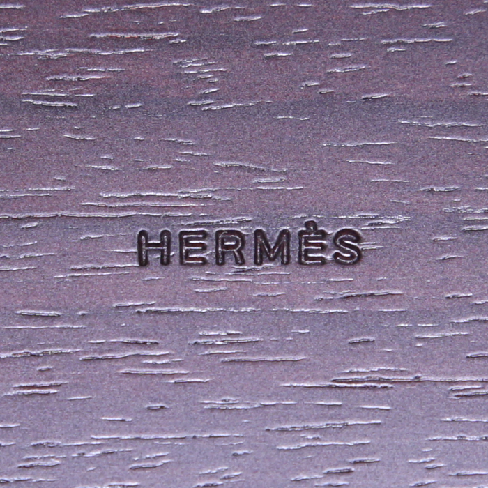 Hermès box in rosewood and Etoupe leather - Detail D4