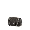 Chanel Mini Timeless shoulder bag in black quilted leather - 00pp thumbnail