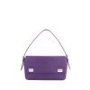 Prada bag worn on the shoulder or carried in the hand in purple leather - 360 thumbnail