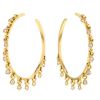 Dior Coquine large model hoop earrings in yellow gold and diamonds - 00pp thumbnail