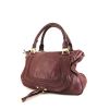 Chloé Marcie large model shoulder bag in burgundy leather - 00pp thumbnail