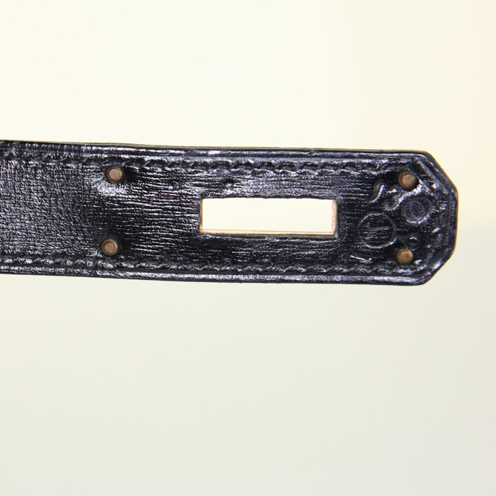 Borsa a spalla Hermes Nouméa in struzzo gold - Detail D5