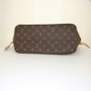 Louis Vuitton Neverfull medium size shopping bag in brown monogram canvas and natural leather - Detail D4 thumbnail