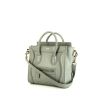 Céline Luggage Nano shoulder bag in grey blue leather - 00pp thumbnail