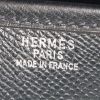 Hermès Cartouchière shoulder bag in navy blue epsom leather and black canvas - Detail D3 thumbnail