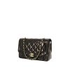 Chanel Vintage Diana shoulder bag in black patent quilted leather - 00pp thumbnail