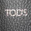 Tod's Joy shopping bag in black grained leather - Detail D3 thumbnail