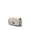 Miu Miu Iconic Crystal handbag/clutch in silver quilted iridescent leather - 00pp thumbnail