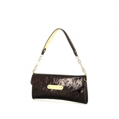 Bolsito de mano Louis Vuitton Sunset Boulevard en charol Monogram color burdeos