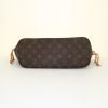 Louis Vuitton Neverfull small model shopping bag in brown monogram canvas and natural leather - Detail D4 thumbnail