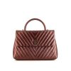 Chanel Coco Handle handbag in golden brown grained leather - 360 thumbnail