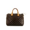 Louis Vuitton Speedy 25 cm handbag in brown monogram canvas and natural leather - 360 thumbnail