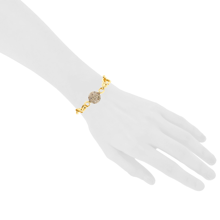 Pomellato Sabbia bracelet in yellow gold and diamonds - Detail D1