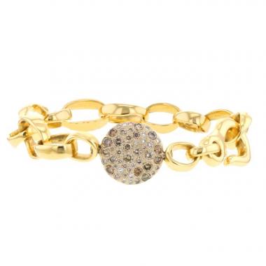Bracelet Pomellato Sabbia en or jaune et diamants bruns