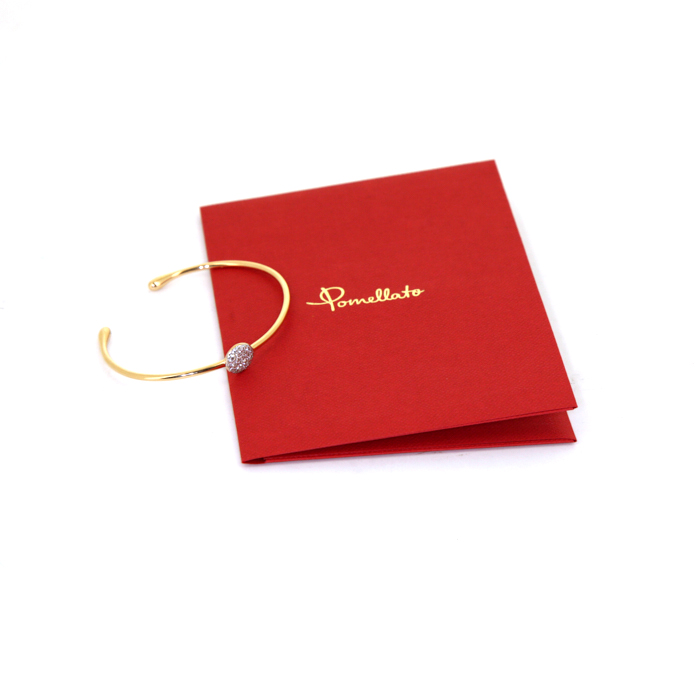 Bracciale Pomellato Sabbia modello piccolo in oro bianco,  oro rosa e diamanti