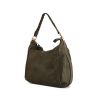 Gucci Bamboo handbag in green grained leather - 00pp thumbnail
